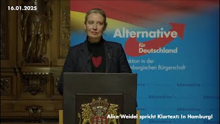 Alice Weidel spricht Klartext in Hamburger Rathaus