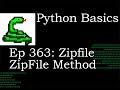 Python Basics Zipfile ZipFile Method