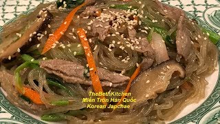 Japchae _ Korean Glass noodles with Beef and Vegetables