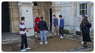 Police Officer Teaches Respect to RUDE and ARROGANT US College Kids Who Visit Horse Guards!