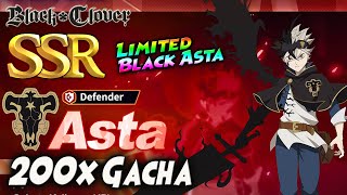 FULL SENYUM?! 200x GACHA BLACK ASTA LIMITED 🔥 BLACK CLOVER MOBILE