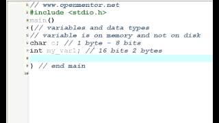 C Part 2 Variables Data Types