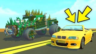 МОНСТР С ШИПАМИ ПРОТИВ КРУТОЙ BMW В СКРАП МЕХАНИК ! ИГРАЕМ В SCRAP MECHANIC !