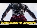 La % Di PROTEINE - CARBOIDRATI e GRASSI Per La DEFINIZIONE Muscolare * Perdere Massa Grassa *