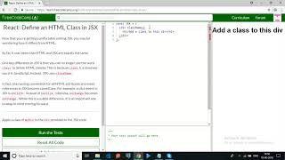 freecodecamp-React Define an HTML Class in JSX-solution