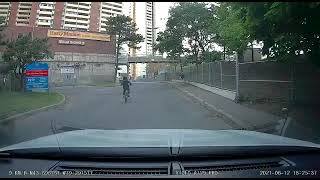 Unsupervised little kid almost gets hit by car