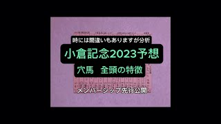 小倉記念2023予想。穴馬。全頭の特徴。レース分析。