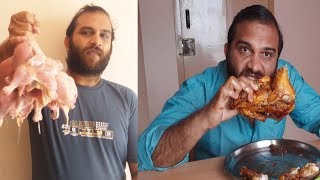 My second video || full chicken eating challenge video || ravis view