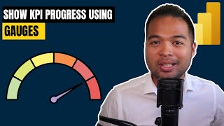 How to use GAUGES to visualise KPI and GOAL PROGRESS // Beginners Guide to Power BI in 2022