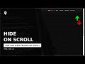 Hide/Show Header on Scroll | Html CSS & JS