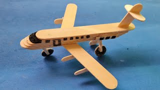 How To Make Airplane with icecream sticks | Civil Aviation Aircraft | Popsicle Easy Craft | DIY