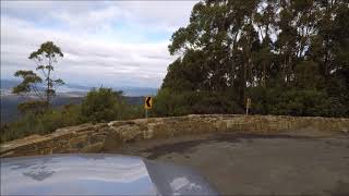 Driving up to Mt Wellington, Hobart, Tasmania