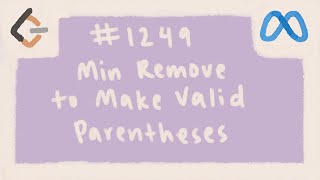 Minimum Remove to Make Valid Parenthesis - Leetcode 1249 - Python