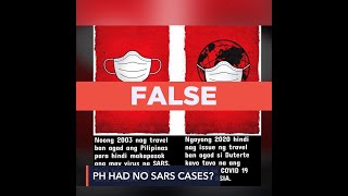 FALSE: Philippines was the only Asian country without SARS cases