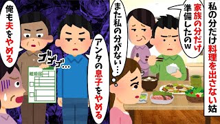 義実家で私だけ料理がない…義母「嫁は他人だからw」→すると夫と義父が予想外の行動に…w【2ch修羅場スレ・ゆっくり解説】【総集編】