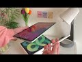 📦 ipad air 4 (green) unboxing  apple pencil 2 + accessories 🍵🌷