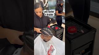 Female Barber Who Can Braid #femalebarber #ladybarber #barbershop