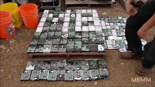 Shredding Hard Drives With Hammer Mill for Data Destruction