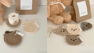 Cute Bear Crochet Coaster Tutorial | Fun & Easy Crochet Ideas for Beginners