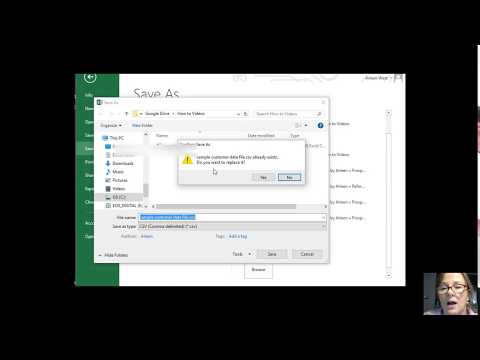 How to Create a CSV file in Excel