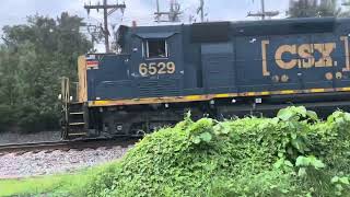 Different local power CSX 6529 leads L120 through Deer park Newark DE