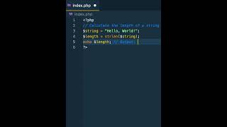 🔍 How to use strlen() Functions in PHP! in PHP. #phpprogramming #codingtips #shortstutorial