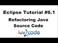 Java Eclipse Tutorial - Part 6.1: Refactoring Code (Extract Constants and Variables)