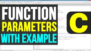 C Programming Video Tutorials for Beginners | Function Parameters / Arguments with example
