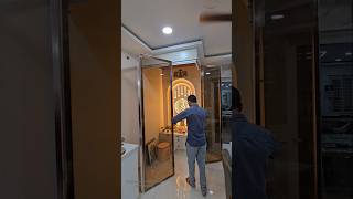 Latest Pooja room glass doors design Folding and Sliding system #mandirdoor #poojaroom