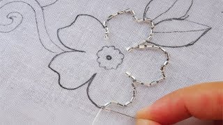 hand embroidery bead work flower | beading embroidery for dress