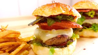 至極の【ハンバーガー 】 の作り方 | 牛肉100%で作る極上のパティ| The best hamburger recipe| Beef patty \u0026 Brioche  buns|自家製バーガー