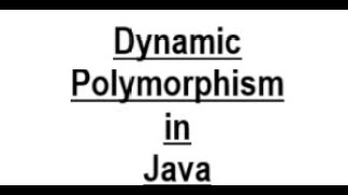 Dynamic Polymorphism - Java #javaprogramming #polymorphism #programming