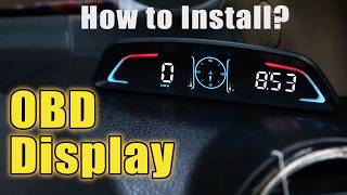 Install Car ODB Head Up Display with Speed, RPM, Water Temp, Fuel Consumption, Time \u0026 More! 🚗💨