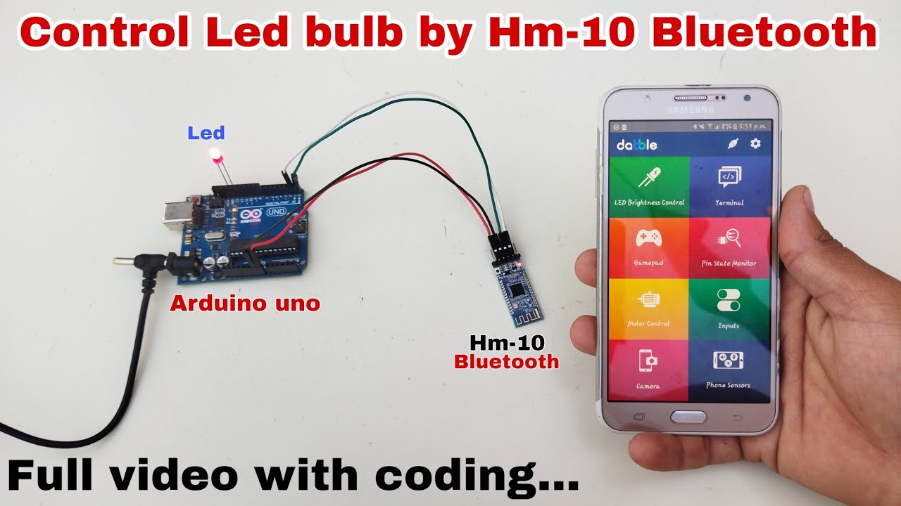 Control Led Bulb By Hm-10 Bluetooth Module,hm-10 Bluetooth Project,hm ...