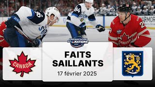 Canada vs Finlande 17/2/25 | Confrontation des 4 nations | Faits saillants