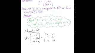 Subspaces (Example 4)
