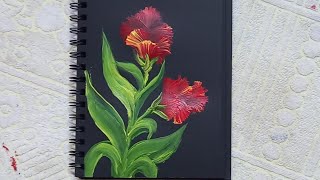 How to Draw Acrylic Flowers - The Easy Way