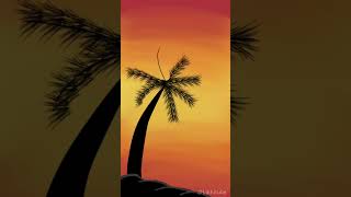 Sunset scenery speed painting | Likhitha S Mayya