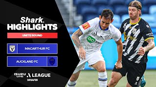 Macarthur Bulls v Auckland FC - Shark Highlights | Isuzu UTE A-League 2024-25 | Unite Round