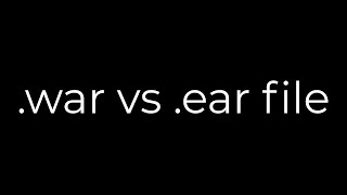 Java :war vs .ear file(5solution)