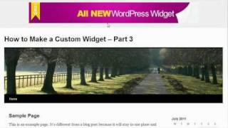 How to Make a WordPress Widget - Part 3