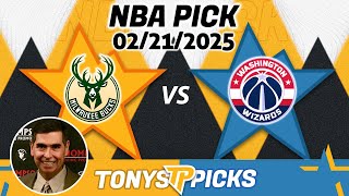 Milwaukee Bucks vs Washington Wizards Pick 2/21/25 NBA Pick Prediction