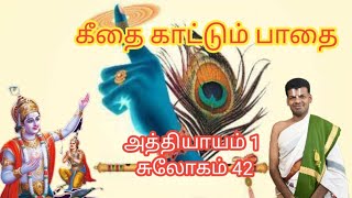 அத்தியாயம் 1 | சுலோகம் 42 | கீதை காட்டும் பாதை | Dr Venkatesh Upanyasam