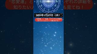 #占い　#星座  #運勢　#運気　2025年1月23日（木）