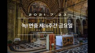 (금요일 미사) 2021.7.23 연중 제 16주간 금요일 거룩한 미사 성제  [자막: 독서 복음 신령성체 기도문] -최황진 라파엘 신부 -천주교 / 신부님 강론 강의