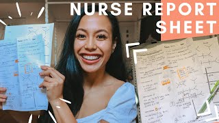 Nurse Brain Sheet | Organize Report For Your Nurse Shift || TriciaYsabelle