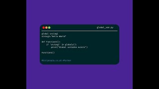 Python Variables - Check if a global variable exists