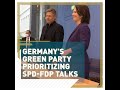 Germany's Green Party prioritizing SDP-FDP talks #Shorts