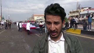 المتظاهرون في #البصرة يؤكدون استمرار الحراك حتى تحقيق المطالب