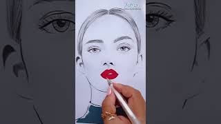 How to Draw Lips Easily  #CreativeArt  #Shorts